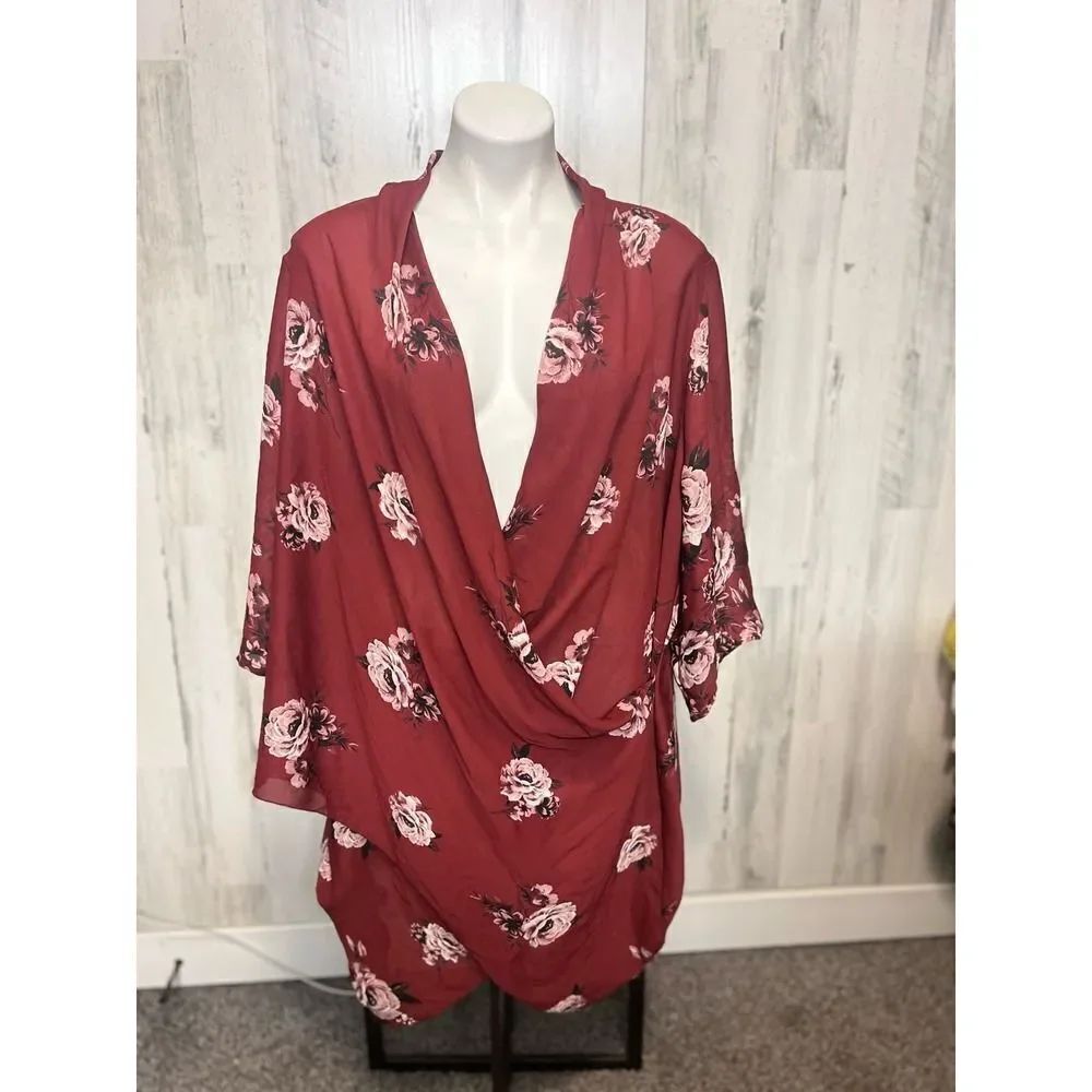 Ashley Stewart floral blouse
